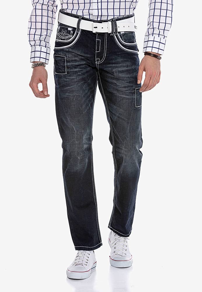 Cipo & Baxx Herren Jeans – Bequeme Denim Hosen aus Stretch und Baumwolle – Casual Klassische Jeans für den Alltag