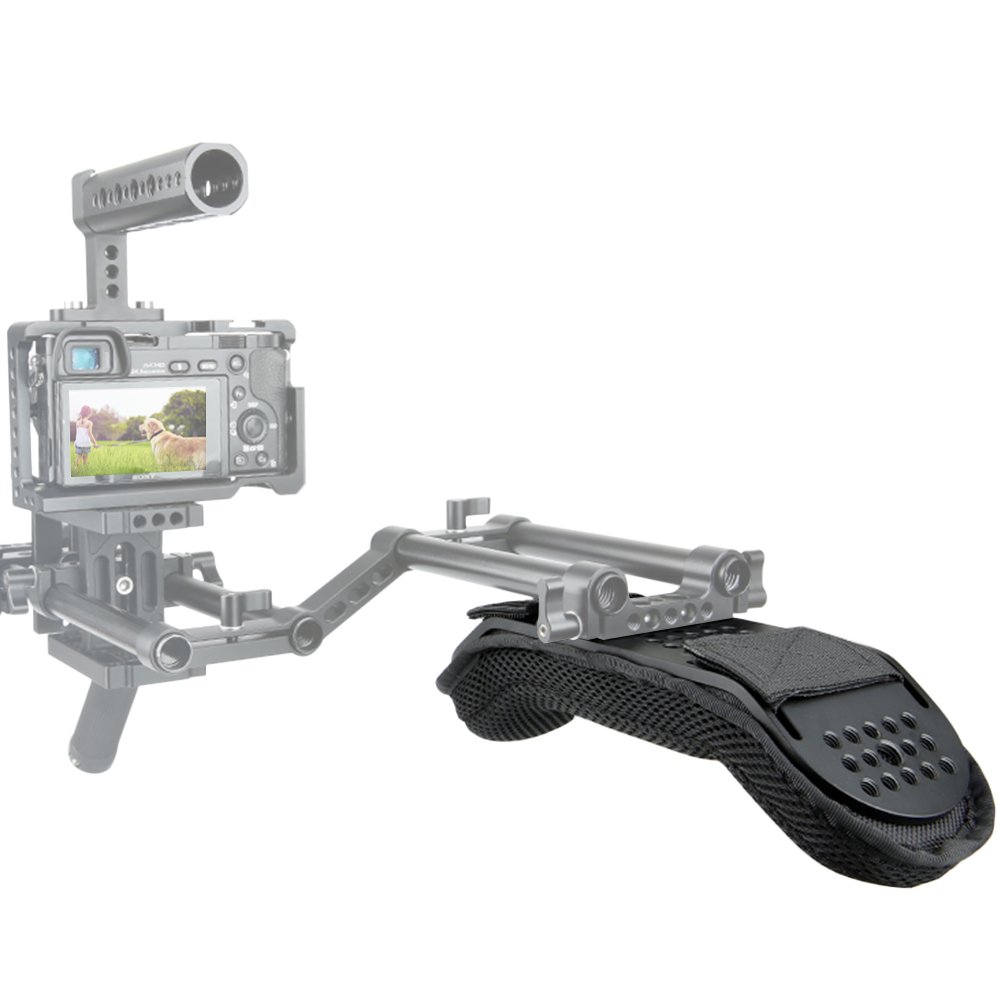 Caméscope d'épaule Pad,NICEYRIG Camera épaule Pad pour 15 mm Rig d'épaule pour Run-and-Gun Tournage Support d'épaule