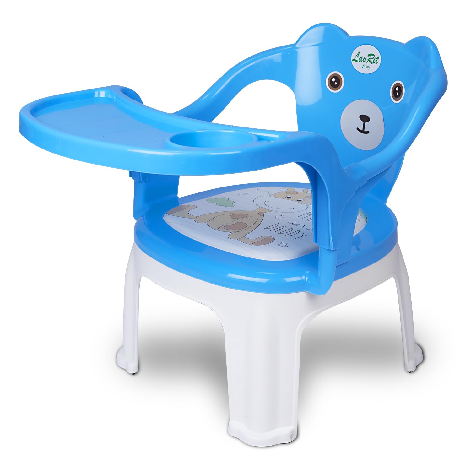 LavRit Plastic Baby Feeding Chair, with Tray Chair/Booster Plastic Chair for Kids/Feeding Chair for Kids,Portable Eating/Safe Chair(1-3 Years)/Upto 20 Kgs