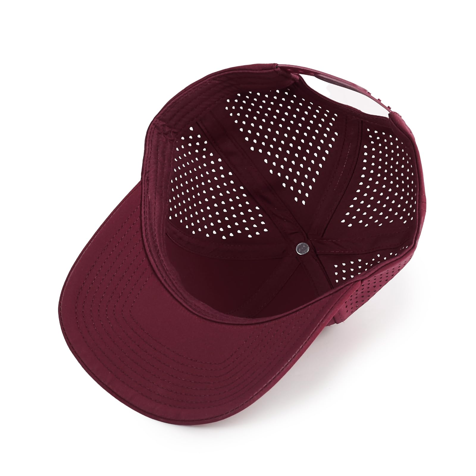 Gorra de béisbol de secado rápido con ala curvada, gorra de malla cortada con láser, gorra de pelota de golf para hombres y mujeres