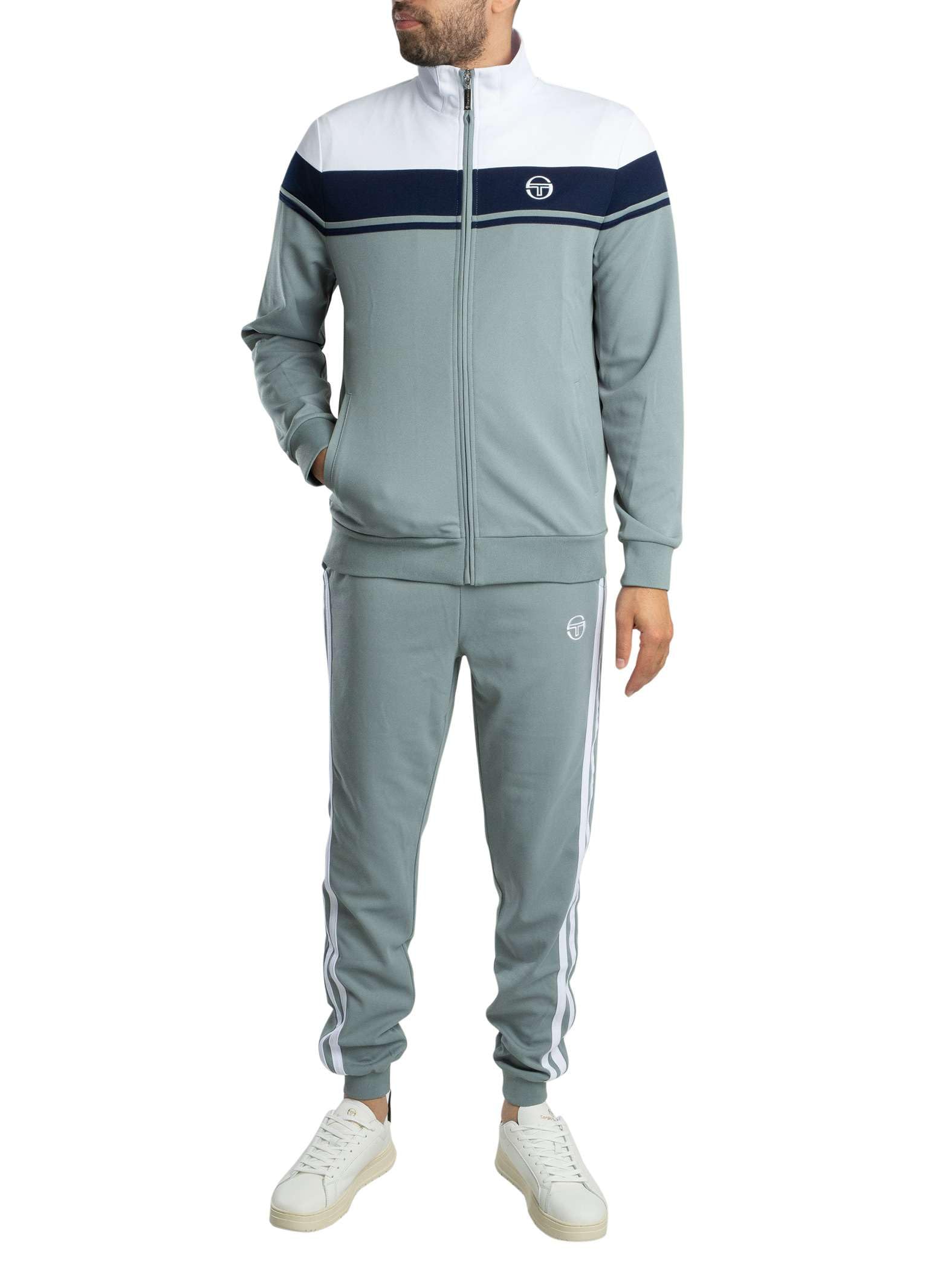 Sergio Tacchini Men's White/Maritime Blue/Lead Damarindo Tracksuit