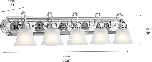 Miniatura 2 de Kichler Lighting 5339CHS - Bañera de cinco luces, 36 pulgadas, cromada