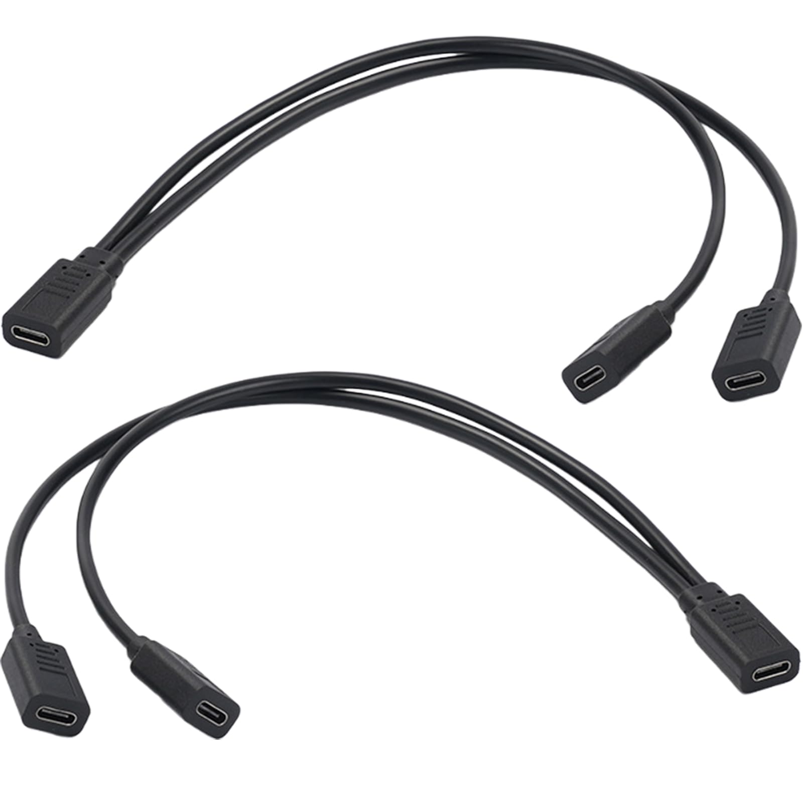 Maxtonser Portable USB C Male to Double USB C Female Splitter Converter Adapter Extension Connector Cable for Charging Accessories
