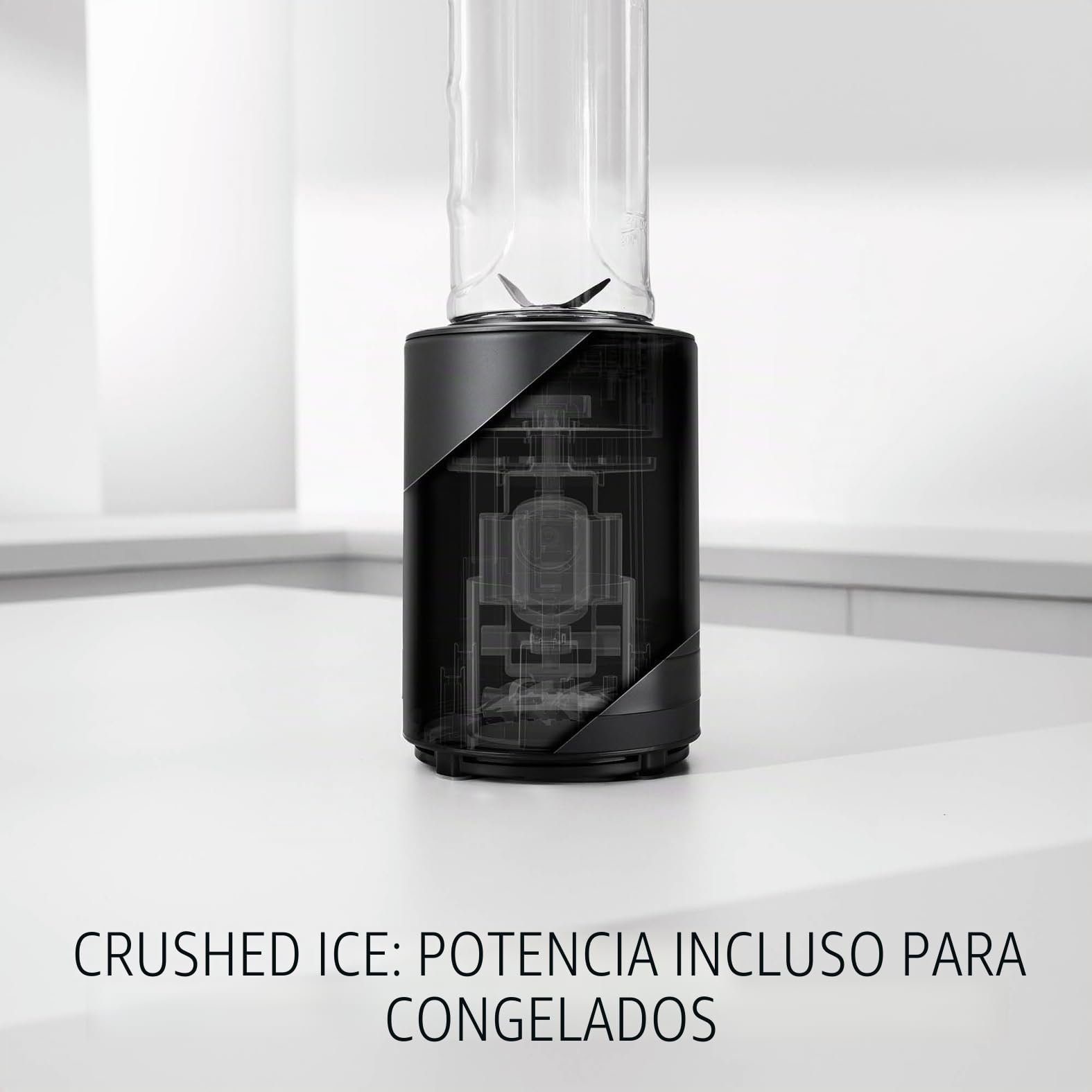 WMF Kitchennminis Smoothie-to-go - Mini batidora de pie con dos recipientes de 0,6 l, batidora de alto rendimiento de 300 W, acero inoxidable mate, color negro