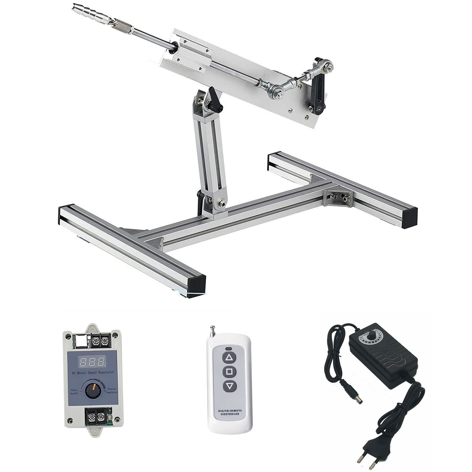 DC 12V Linearmotor Resiprocating Linear Actuator Motor mit Hub 30mm-150mm Adjustable für DIY Design Maschine Lab Testing 95rpm mit Funkfernbedienung JQ-RL-YY05 (12V150mm95rpm)