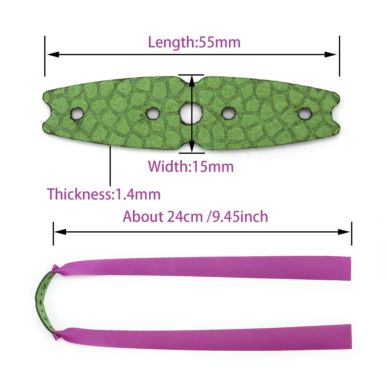 10 Pcs Slingshot Flat Rubber Bands 0.65mm Thickness Slingshot Replacement Bands for Hunting Slingshot Catapult