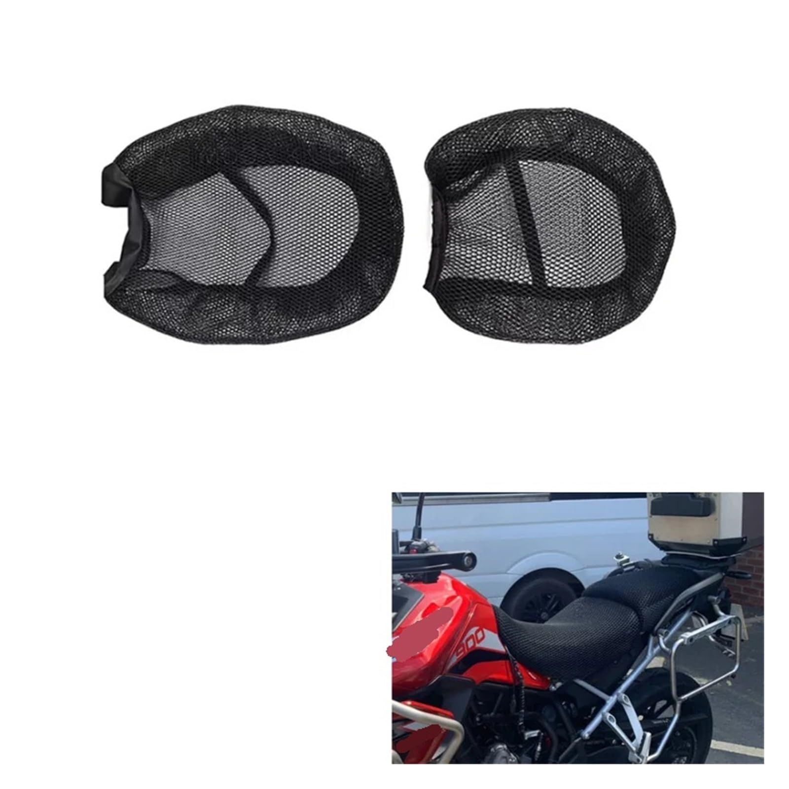 Coprisella Per YAM&AHA Tracer 9GT Coprisedile Anteriore Posteriore Moto | Per YAM&AHA Tracer 9GT Tracer 900 GT Coprisedile Rete 3D Anteriore Posteriore Moto Cuscino Sedile Termico