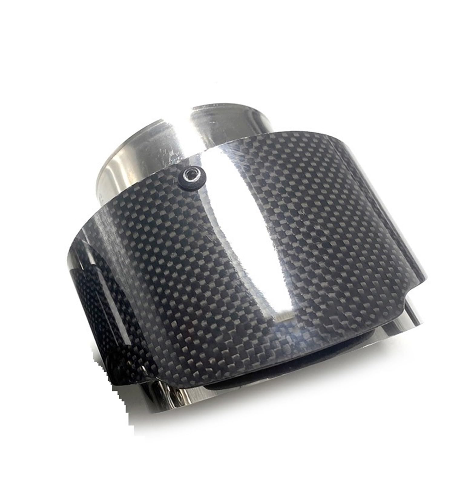 Tubo Escape Coche 1 Uds. Para BMW Tubo Escape Universal 110mm Longitud Tubo Escape Fibra Carbono Real Brillante Modificado Tuberia Escape Silenciador Tubo (Tamaño : In 51mm -Out 76mm)