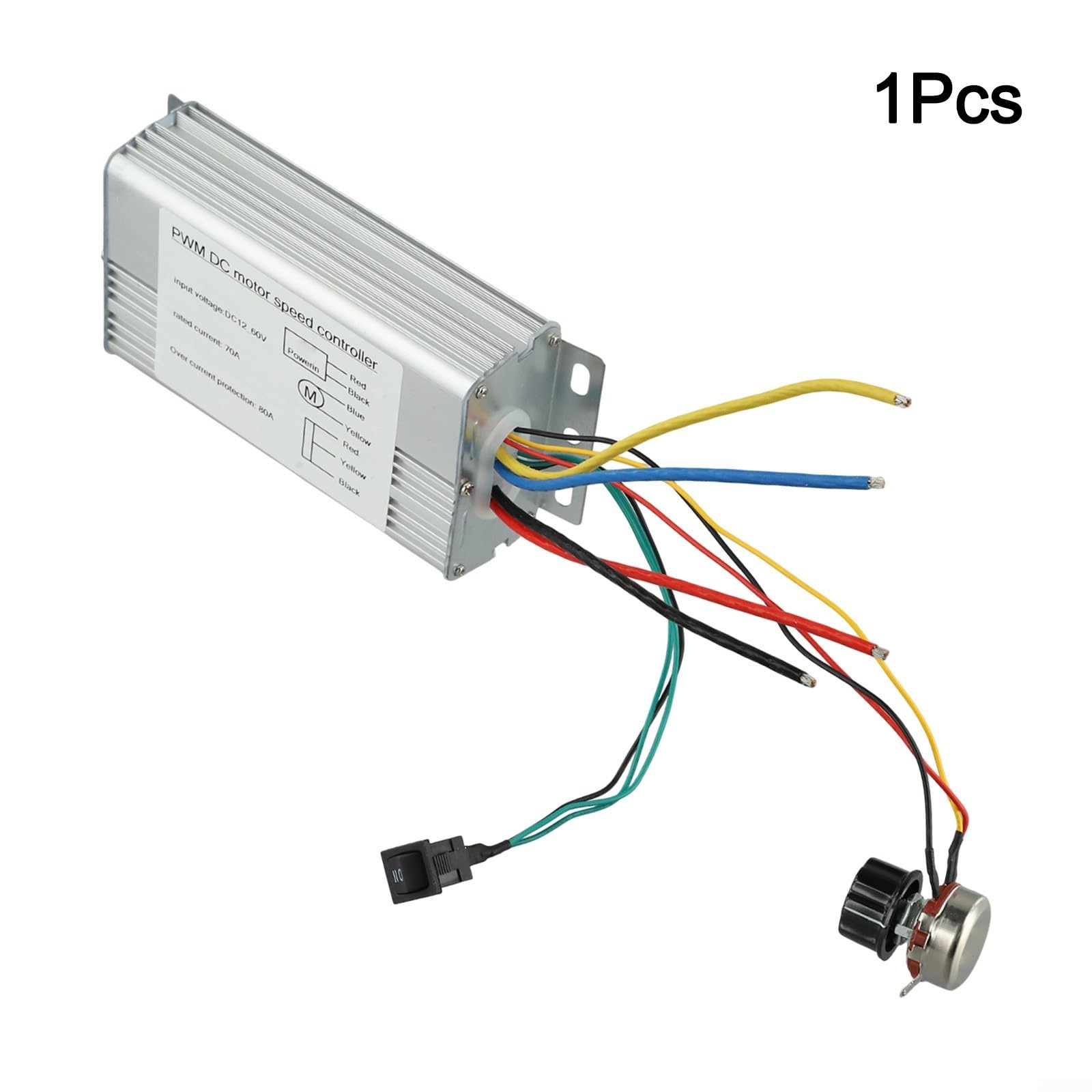 Regolatore di velocità del motore CC per motore spazzolato 12V 48V 70A 4000W per uscita PWM con regolazione del potenziometro e funzione di retromarcia in avanti