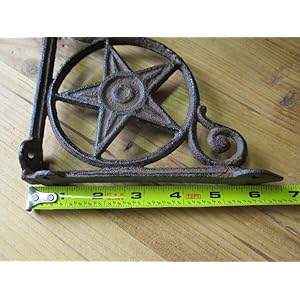 12 Cast Iron Star Brackets Garden Braces Shelf Bracket Rustic Corbels Primitive ABANGDA Store