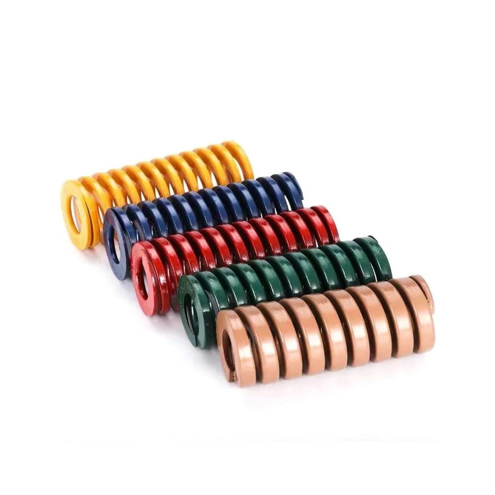 Lot de 2 ressorts compression jaunes 65Mn, durables, for estampage en spirale(65mm,20mm (ID 10mm))