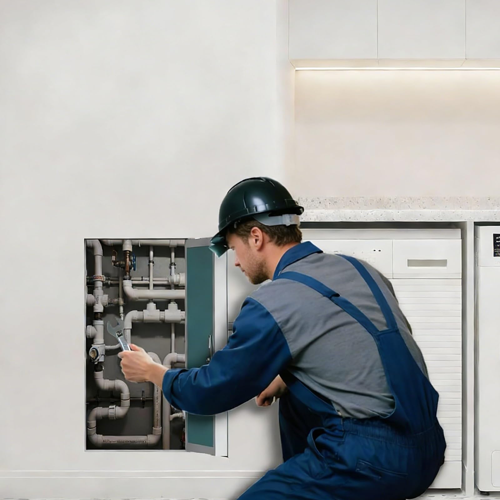 Panneau d'accès en métal pour cloison sèche, porte d'accès au grenier à peindre avec poignée, construction en alliage d'aluminium robuste, idéal pour la plomberie et l'accès utilitaire