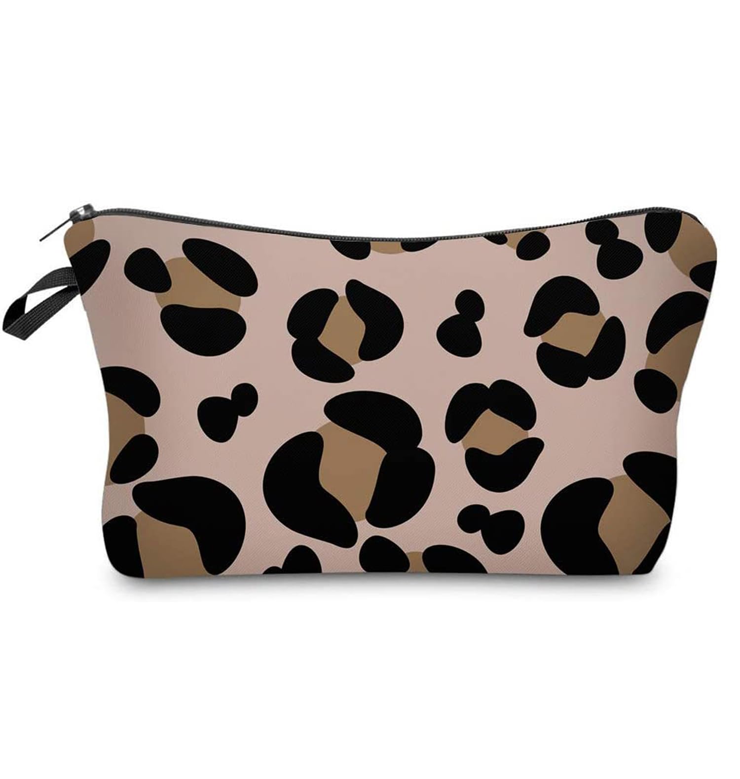 House of Quirk Small Makeup Bag for Women and Girls – Cute Travel Cosmetic Pouch, Waterproof Toiletry Bag, Accessories Organizer (Leopard)-image-48