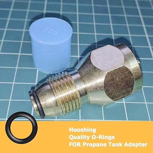 Miniatura 7 de Hooshing Adaptador de tanque de propano con 12 juntas tóricas de propano que convierte la válvula de servicio del tanque POL LP en manguera QCC1tipo
