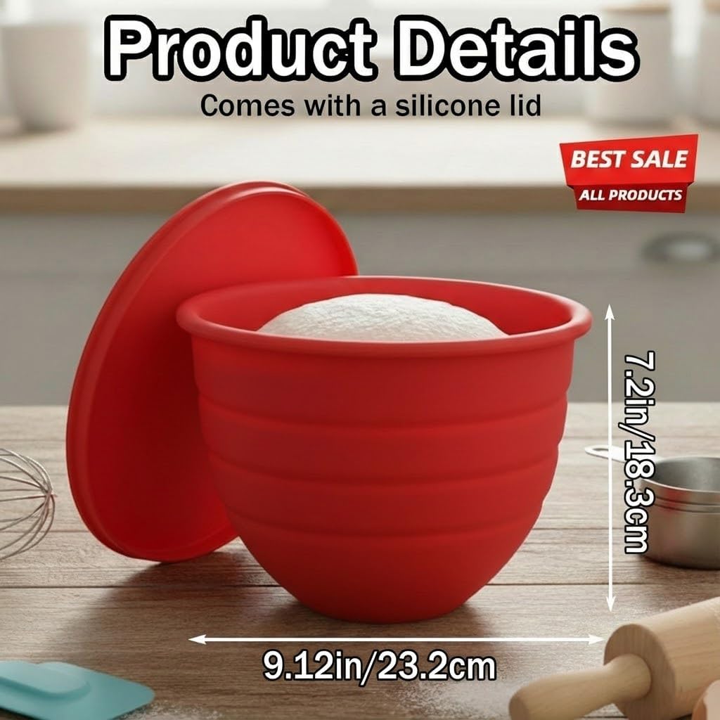 Mixaid Silicone Liners, 5 Quart Tilt-Head Stand Mixers, Silicone Bowl Inserts with Lids, Non-Stick, Foldable Bowl Liners Silicone, Dishwasher Safe Baking Accessories - (White)