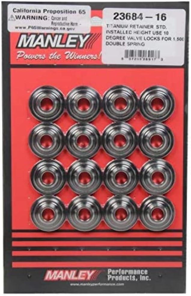 Manley 10 Degree STD 16pc Titanium Retainers 1.500in OD