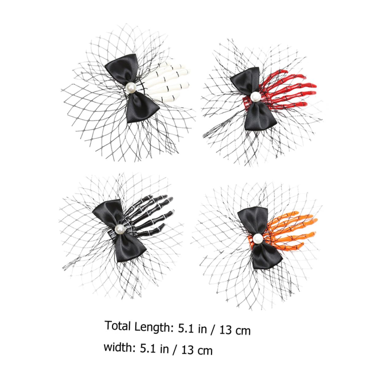 Didiseaon 20 Pz Fermaglio Con Artiglio Del Teschio Molletta Forcine a Scheletro Fermagli Per Perlati Forcine Da Donna Fermaglio Per Con Perle Di Halloween Stoffa