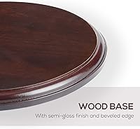 Vista 4 de Falling in Art Base ovalada de madera, base de estructura de fundición a mano, manualidades de bricolaje, exhibición de recuerdos, exposición