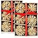 Produktbild com-four® 48-teiliges Strohsterne Set - Christbaum-Schmuck - Stroh-Anhänger für den Weihnachtsbaum - natürlicher Christbaum-Behang - Weihnachtsdekoration - Ø 8 cm