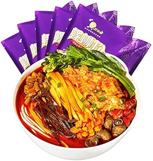 好歓螺螺蛳粉（紫色包装） 300g x 5袋 中華食材 広西省特産 ルオスーフエン 広西省名物 速食 米粉 方便面粉米粉 インスタント麺 美味米粉 ルオスーフエン