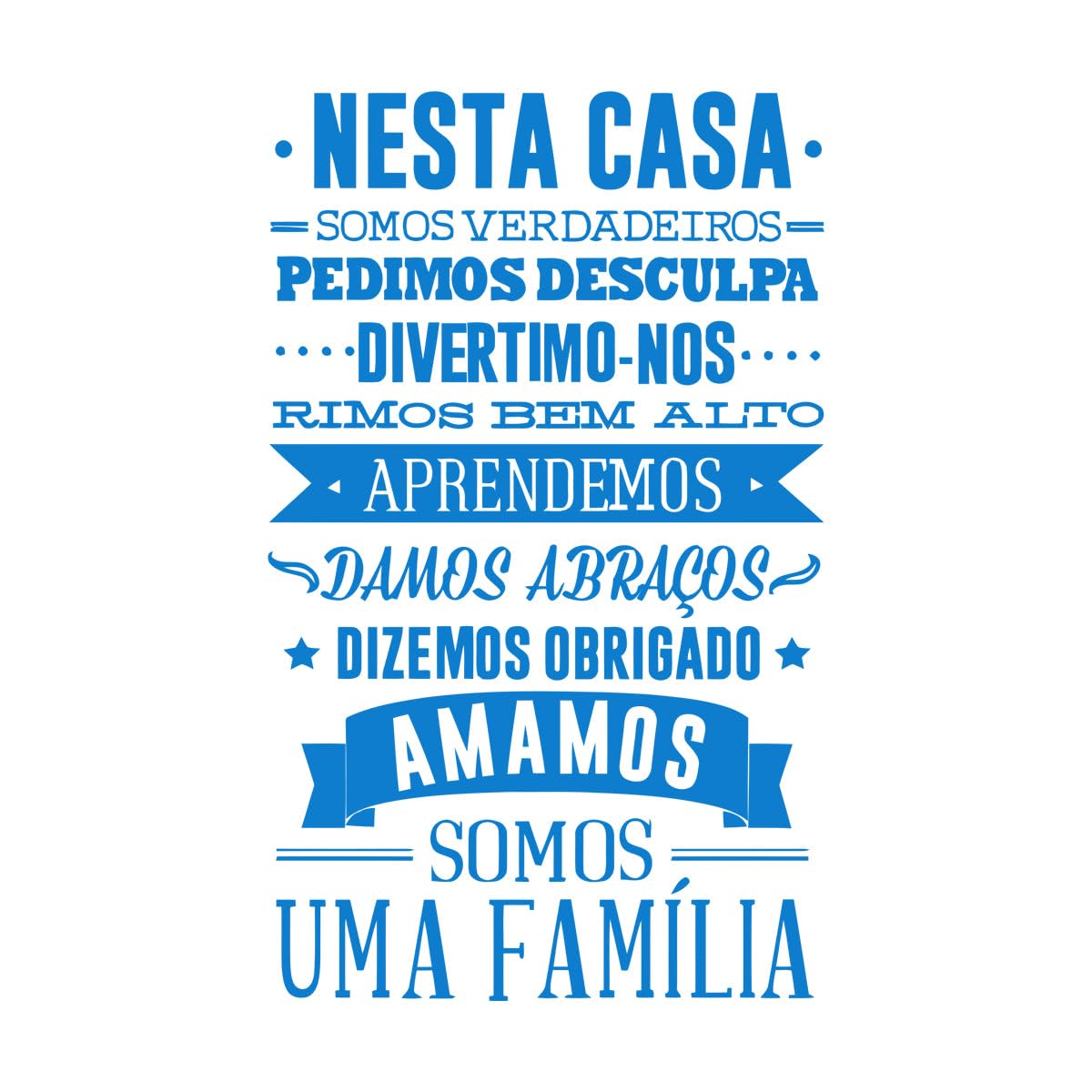 Portuguese House Rules Wall Sticker Home Decoration, Portuguese Version Wall Decals Nesta Casa em Vinil Autocolante Large - 58x98cm