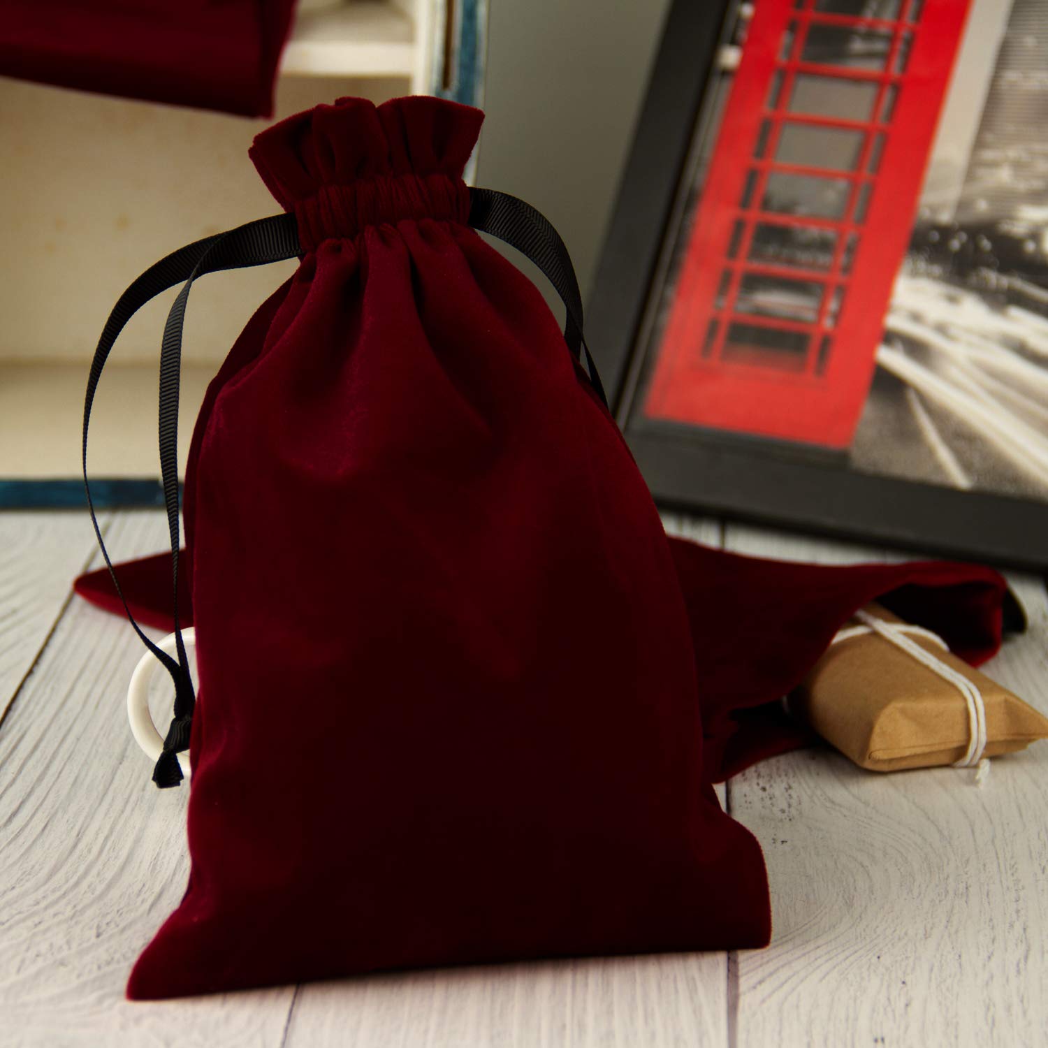 Borsa Discreta Per Giocattoli Adulti – Set 6 Pezzi In Velluto Con Coulisse – Microfibra Morbida – 3 Grandi E 3 Piccoli - 2