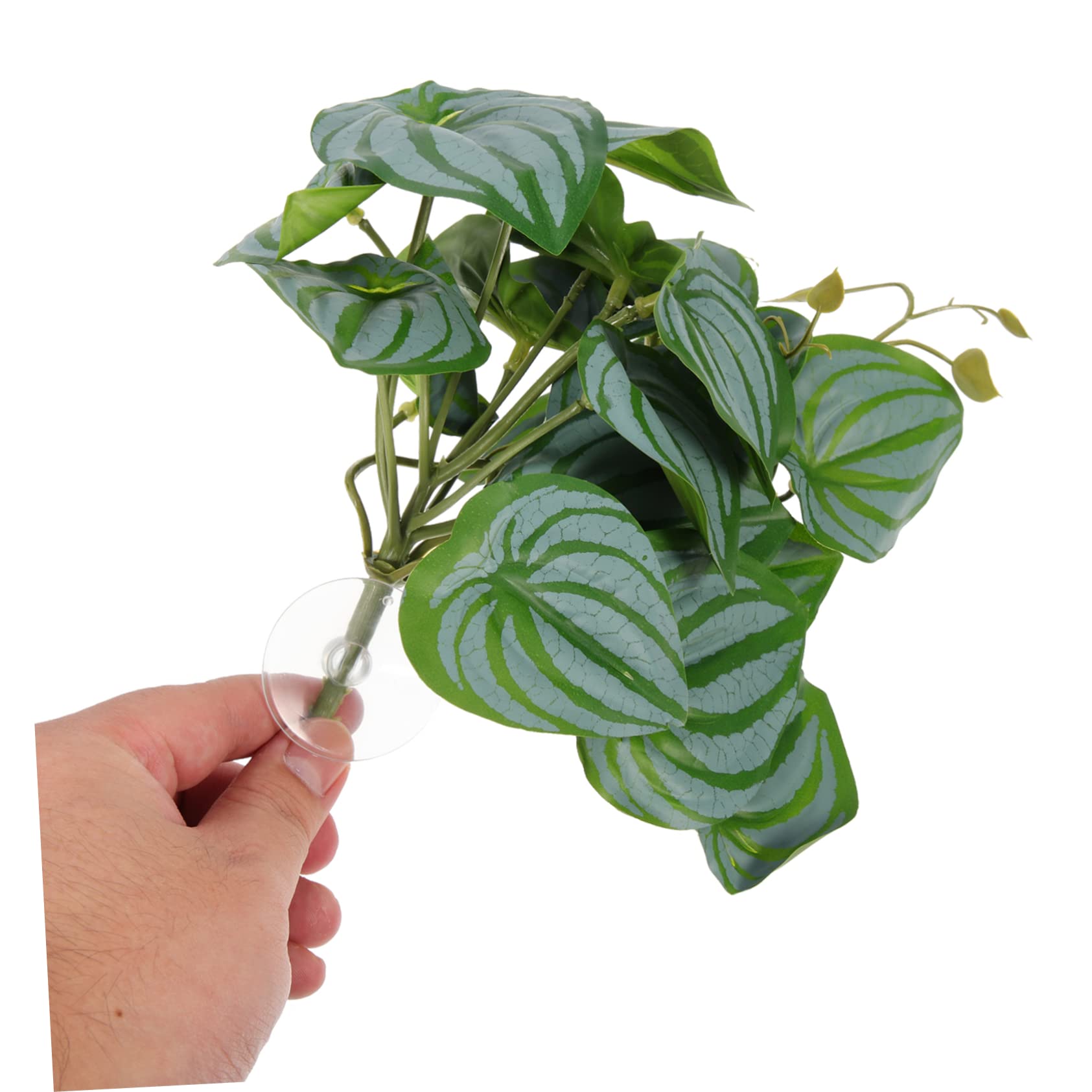 Mipcase 10piezas Artificiales para Terrario De Reptiles Decoración De Simuladas Follaje Lifelike para Hábitat y Pecera