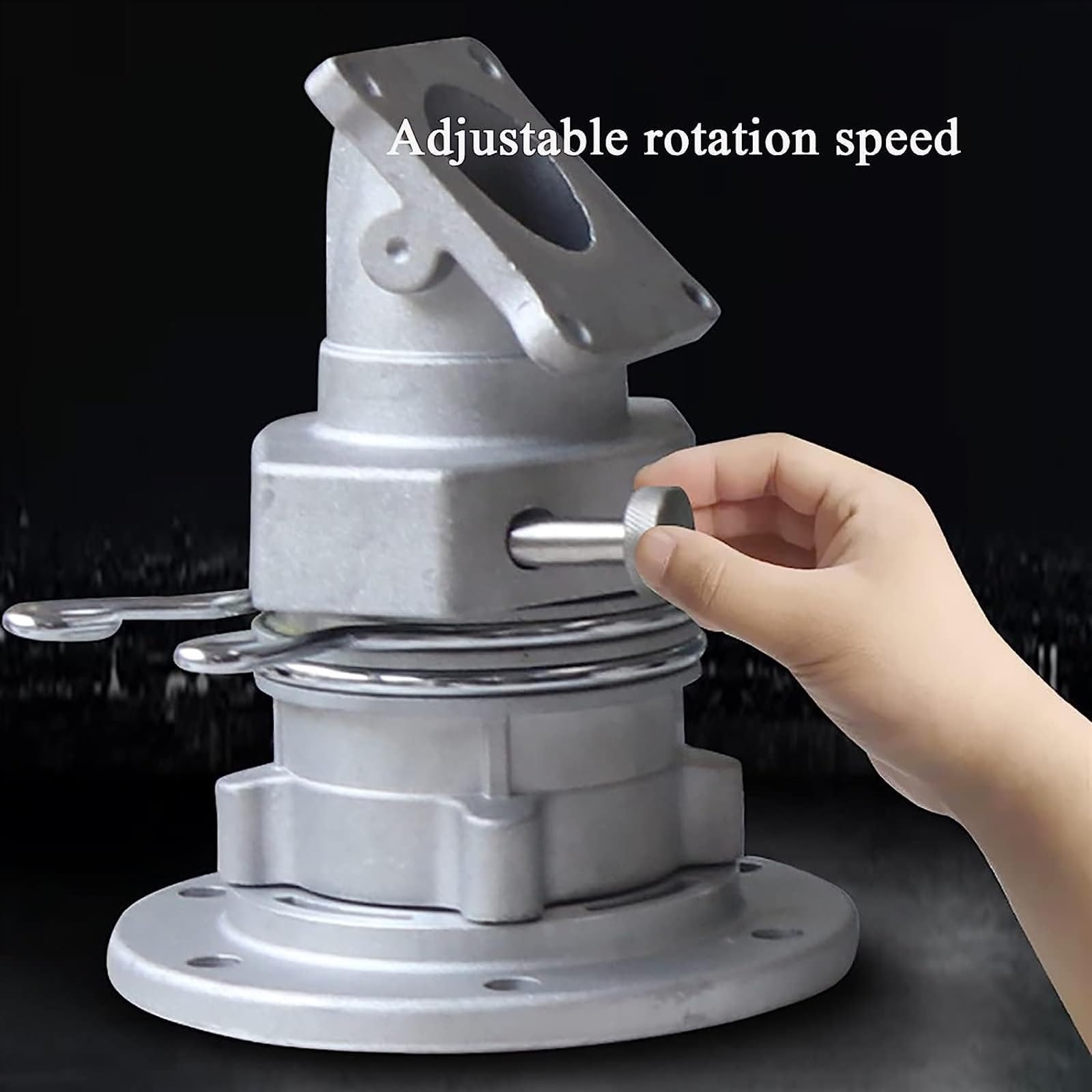 Rociador de agua de impacto por impulso, rociador de riego agrícola, rociador de agua con varilla de vórtice de turbina agrícola de 2", rociador de riego giratorio de 360 ° para áreas grandes, para g