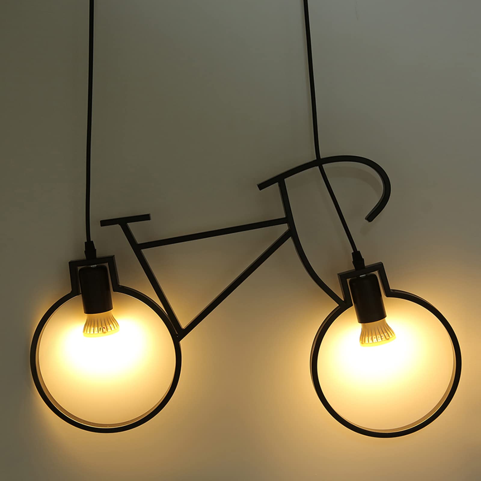 Nordic Retro Led Chandelier Lights Living Room Iron Bike Moderna