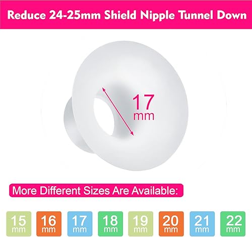 Miniatura 2 de Insertos de brida de silicona de 0.67 pulgadas compatibles con Medela/para Spectra S1 S2 / Elvie / S18 S21 / Momcozy S9 S12/TSRETE 0.945 in escudos