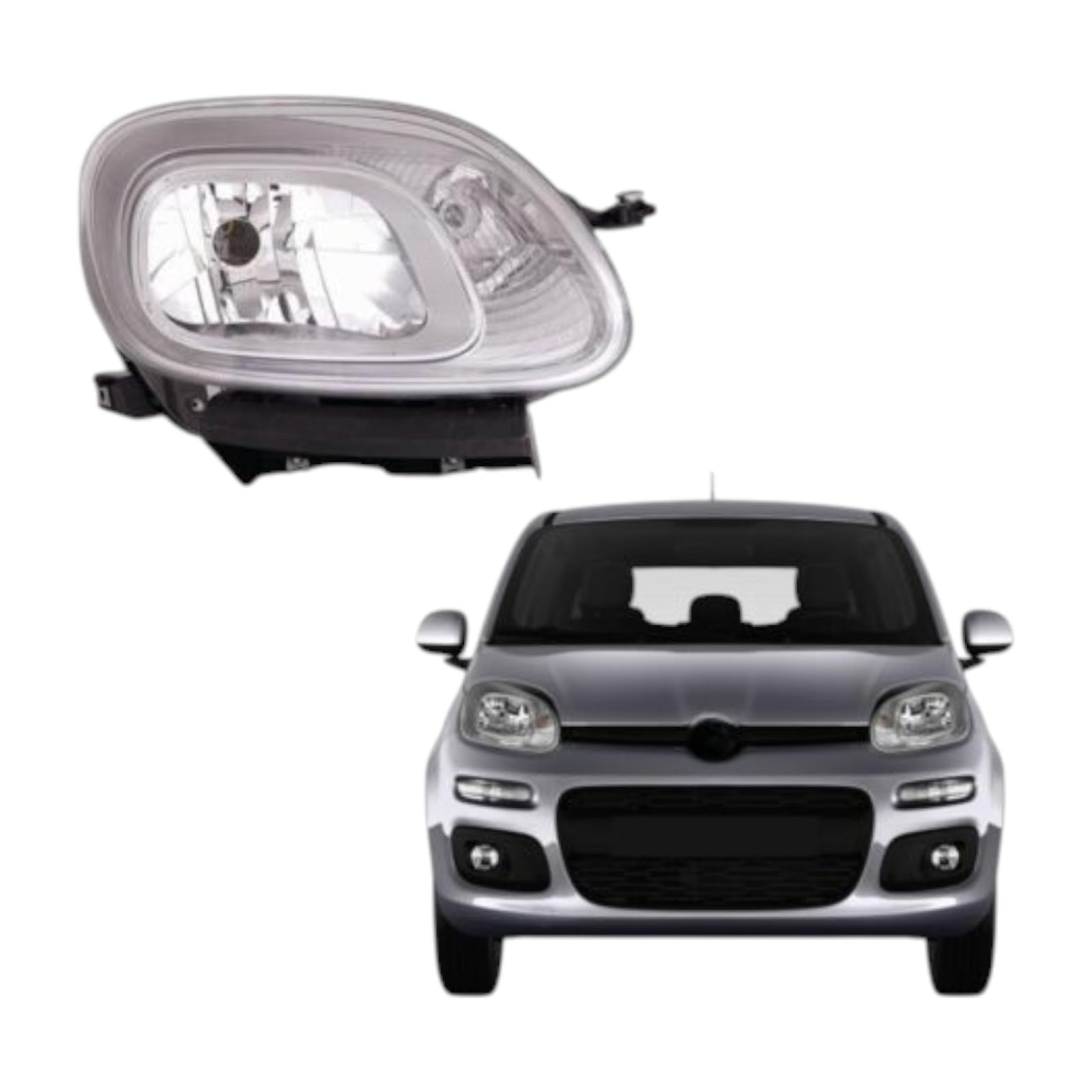 Faro Proiettore Anteriore DESTRO PANDA 3 Serie dal 2012 in poi Lato Passeggero - Compatibile, non originale