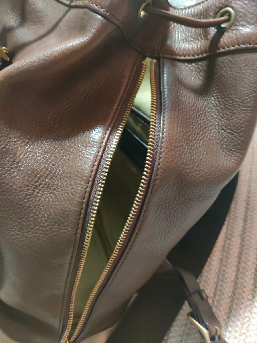 Amazon.co.jp: 定価91300 GANZO レザーリュック 7QS-H ブラウン 茶色