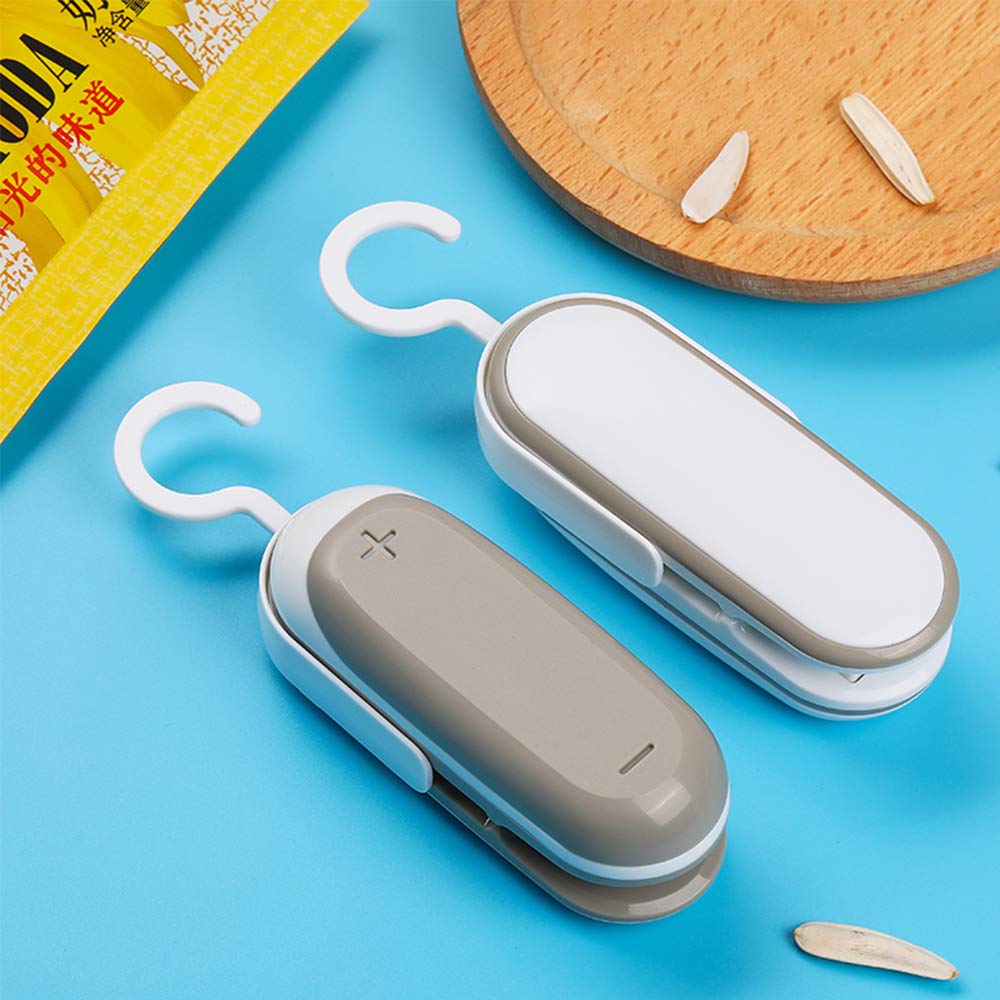 Mini Scellant Thermique 2 En 1 Pour Sacs Alimentaires - Avec Coupeur - Portable, Piles AA - Pour Chips, Céréales, Snacks