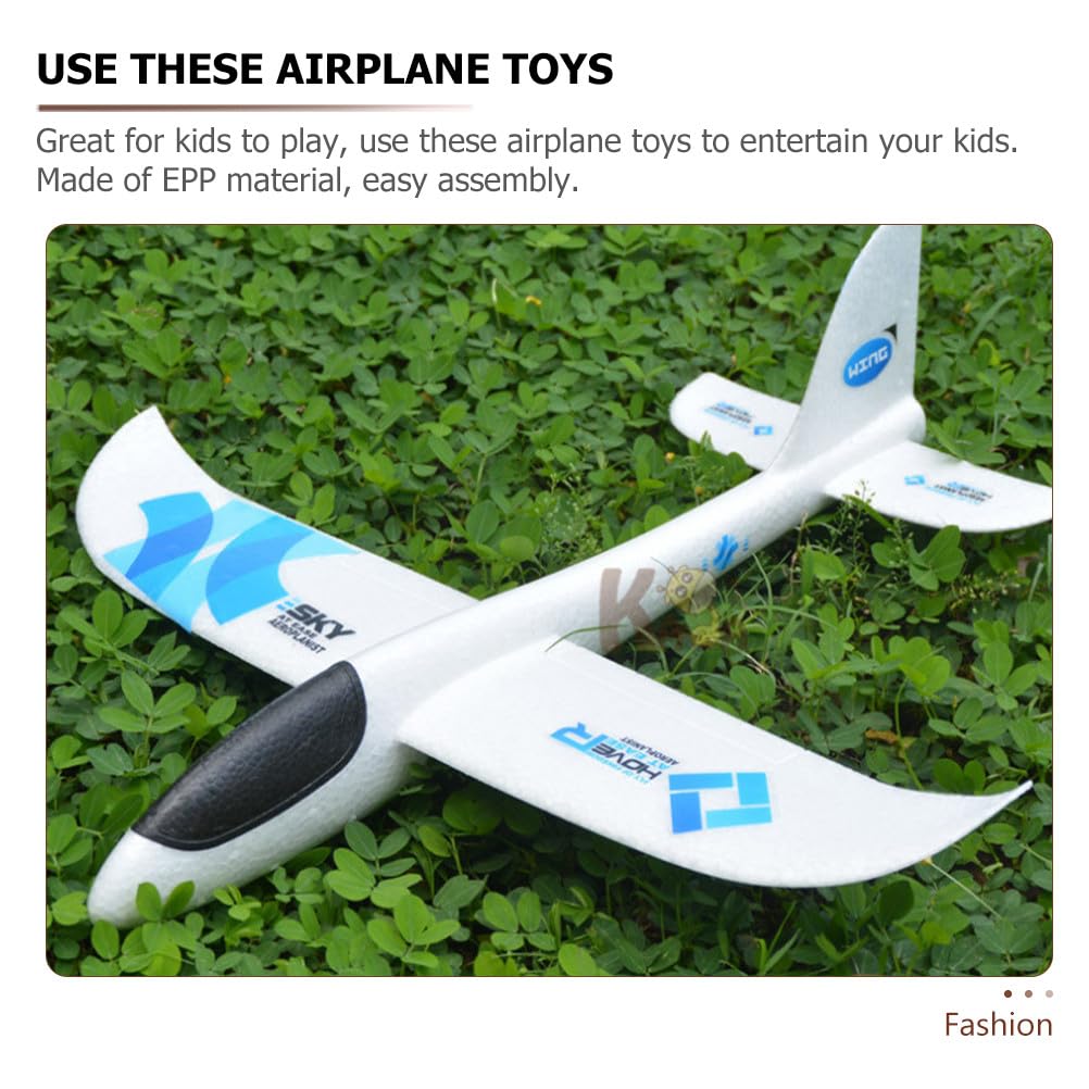 SHINEOFI Avión de Juguete, 2 Piezas de Planeador Grande para Lanzar, Planeador de Espuma para Exteriores, para Niños, Juguetes para Niños Y Niñas para Jugar Al Aire Libre, Recuerdo de Fiesta