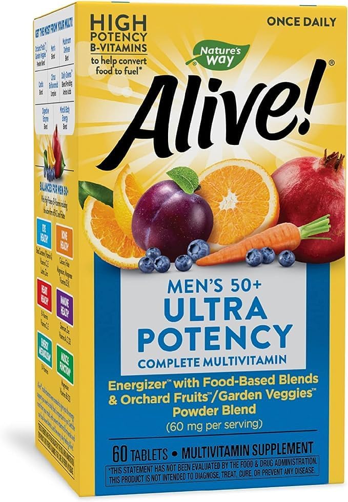 Alive! Once Daily Men's 50+ Ultra - 60 Tablets by Nature's Way - Image 2