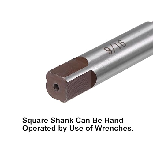 Vista 30 de uxcell 5/8 "Escariador de mano H8 Herramienta de aleación de precisión de acero 6 flautas Herramienta de fresado de vástago recto