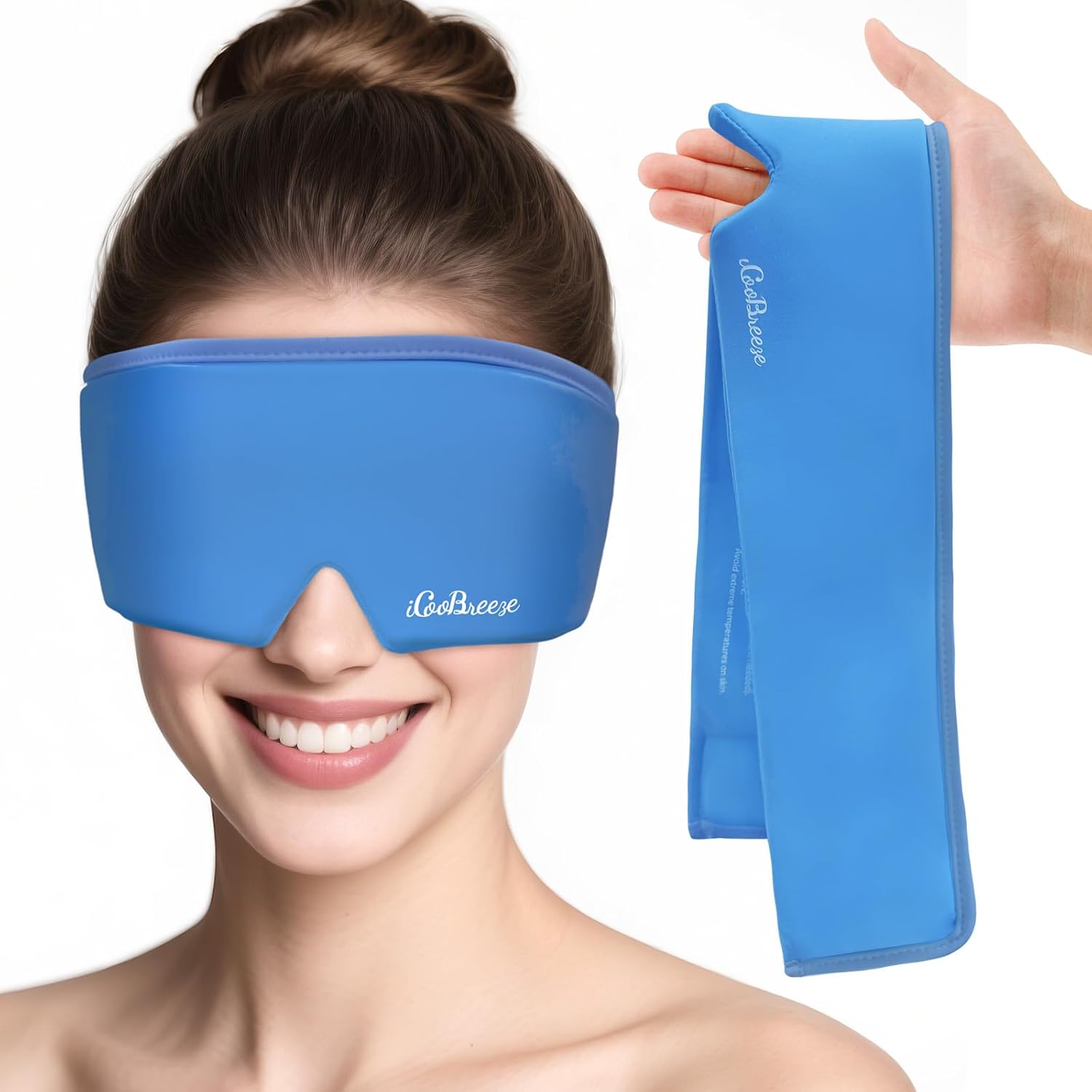 Cooling Eye Mask for Puffy Eyes Headache and Migraine Relief Gel Eye Mask for Headache Puffiness Eye Strain