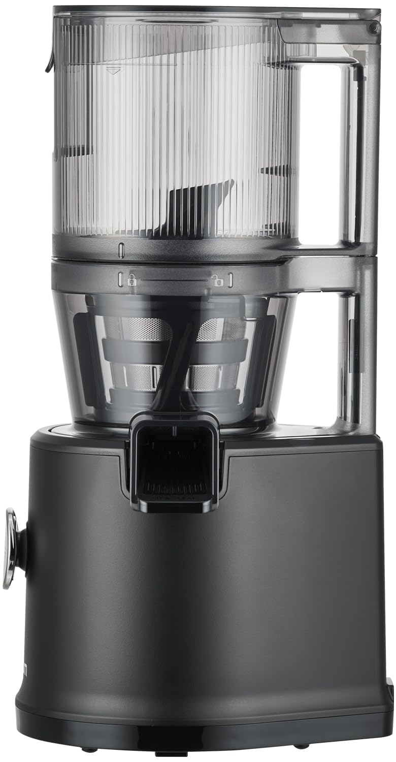 Hurom H80-ST Extracteur de Jus à Froid | Slow Juicer pour Fruits & Légumes | Capacité 2,2L | Extraction Automatique | Sans BPA | 200W | Garantie 15 Ans | (Noir mat)