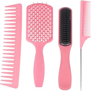 Beavorty 1 Conjunto Pente De Massagem Escova De Cabelo Para Cabelos Cacheados Kit De Pente De Plástico Para Cabelos Cacheados Pente De Malha Pente Para Cuidados Os Cabelos Escova De