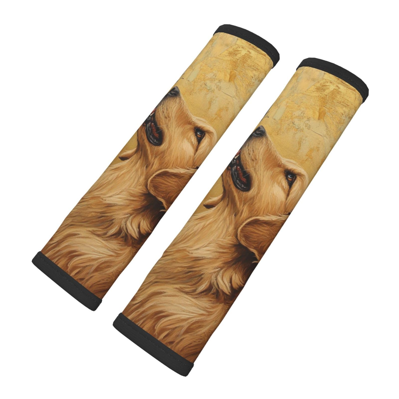 Golden Retriever Blue Butterfly Car Seat Belt Cover 2 Pack Seatbelt Strap Shoulder Pad Protector Universal Comfort for Car