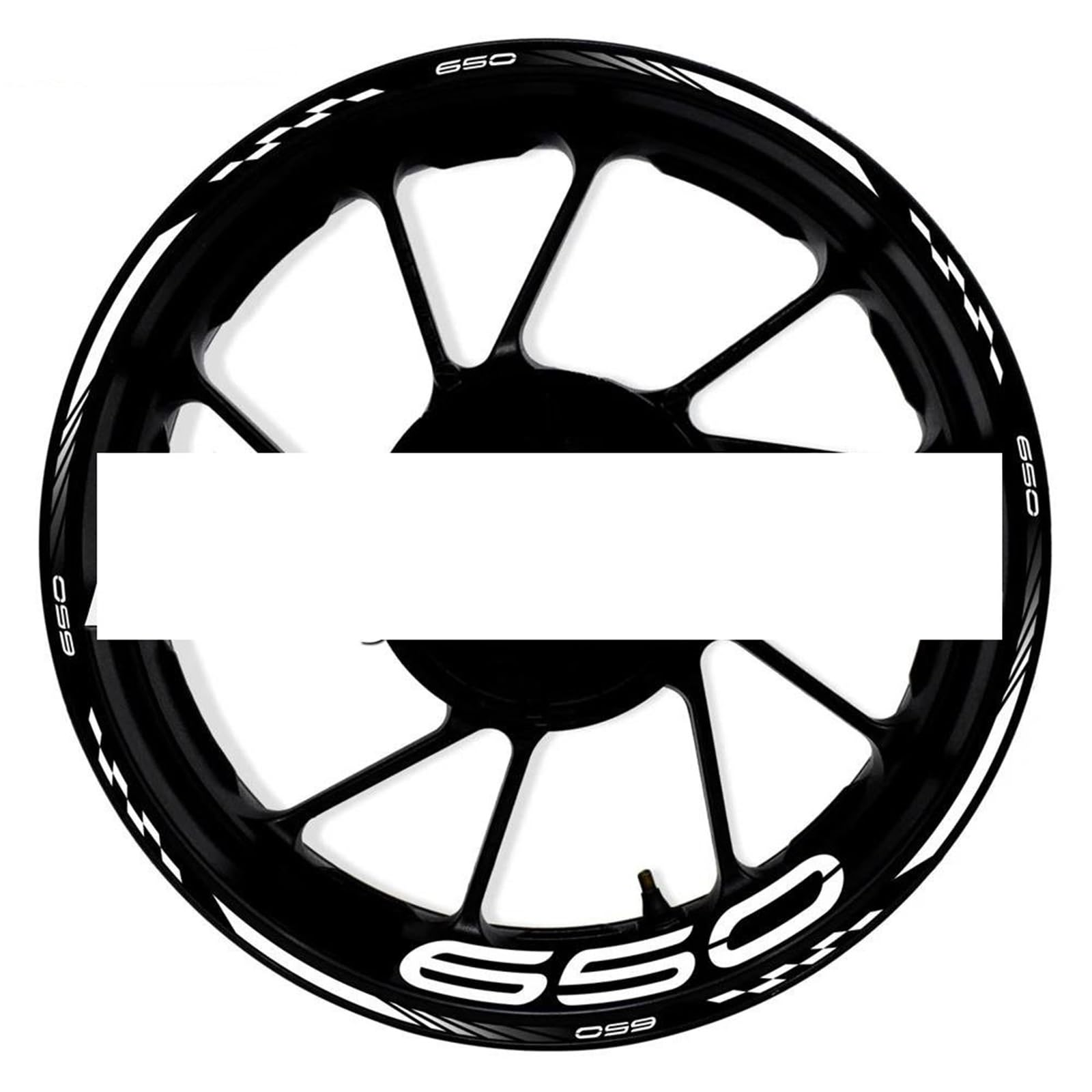 Motorcycle Wheel Stickers Reflective Decals Rims for Kawasaki Z650 Z 650 Z-650(Style 8)