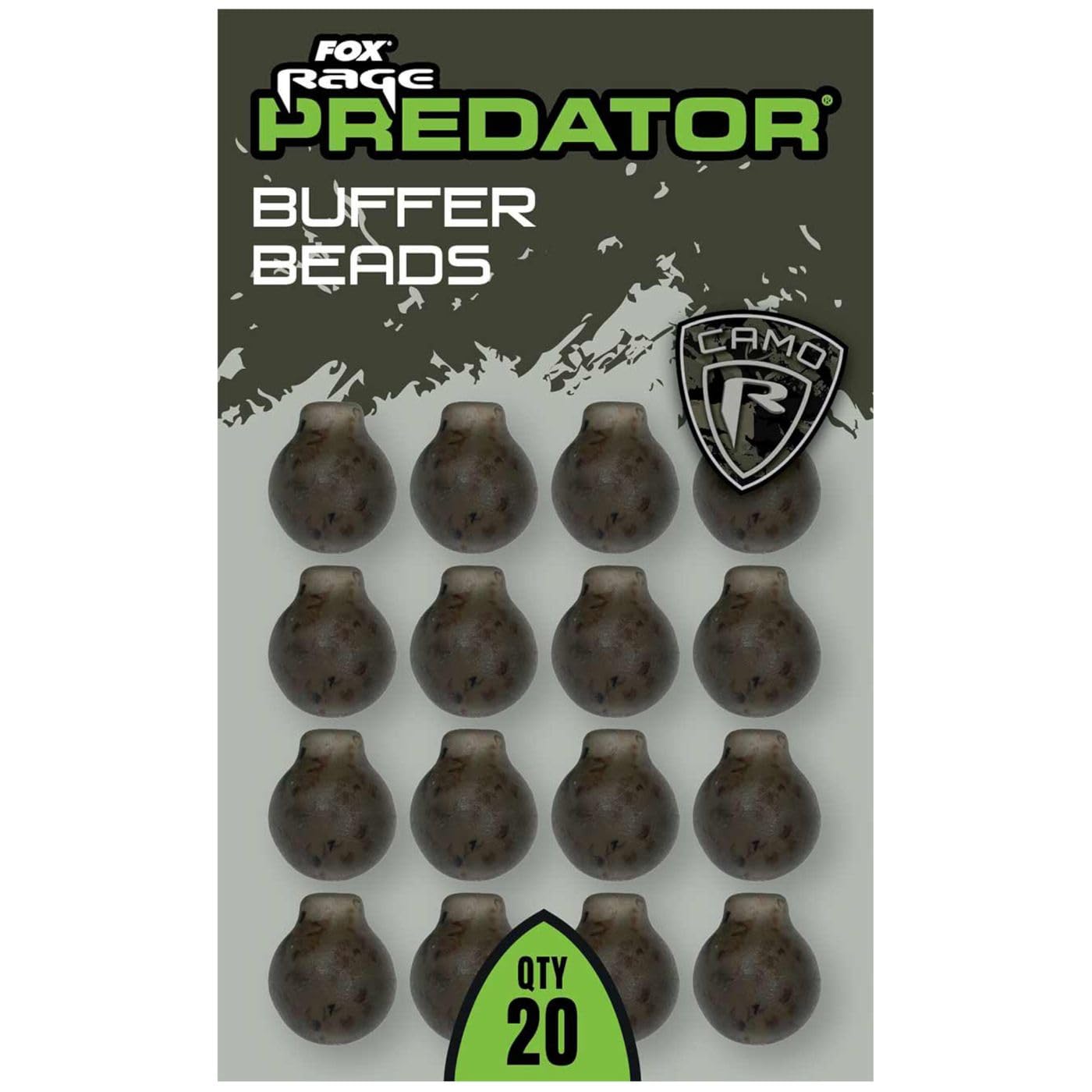 Fox Rage Predator Camo Buffer Beads FAC095 20 Per Pack