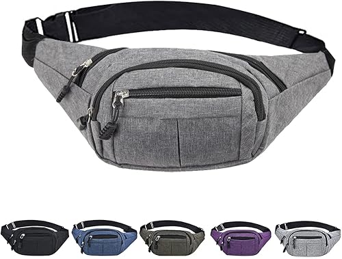 Large Crossbody Fanny Pack Bag,Headphone Hole Design Running Wallets Waist Packs,Gifts for Enjoy Sports Festival,Hands-Free Wallets Waist Pack With