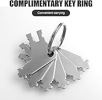 Vista 4 de 15 llaves dispensadoras de papel higiénico con 3 llaveros, dispensador de papel higiénico de repuesto para llaves, dispensador de pañuelos, llave