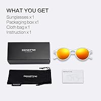 Vista 127 de ZENOTTIC Lentes de sol redondos polarizados, elegantes lentes de sol para hombres y mujeres, retro clásicos, selección de varios estilos