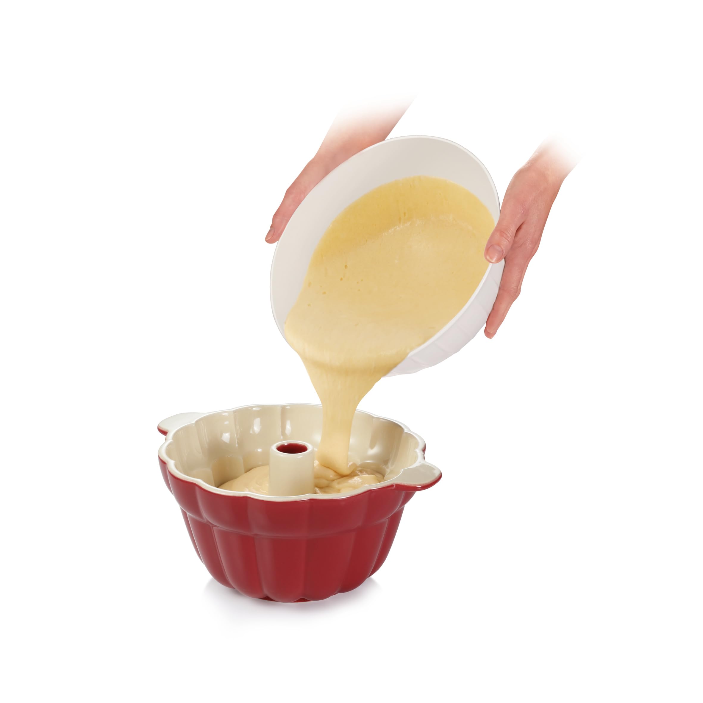 Tescoma 622204 Delicia Moule céramique a kouglof, rouge, 28,5 cm