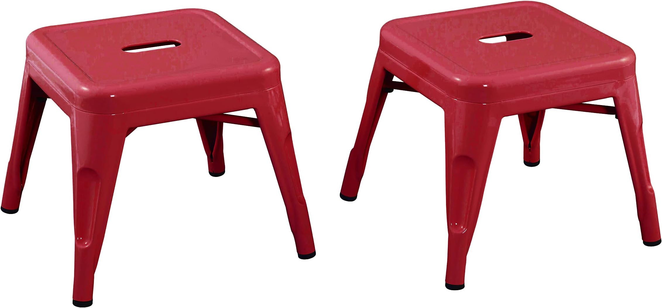 Harper & Hudson Kids Metal Stool - 2 Pack, Red