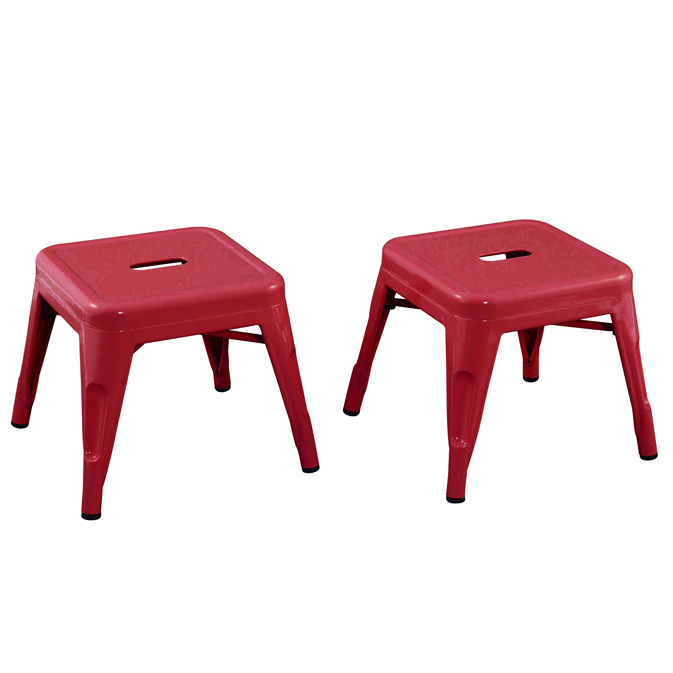 Harper & Hudson Kids Metal Stool - 2 Pack, Red