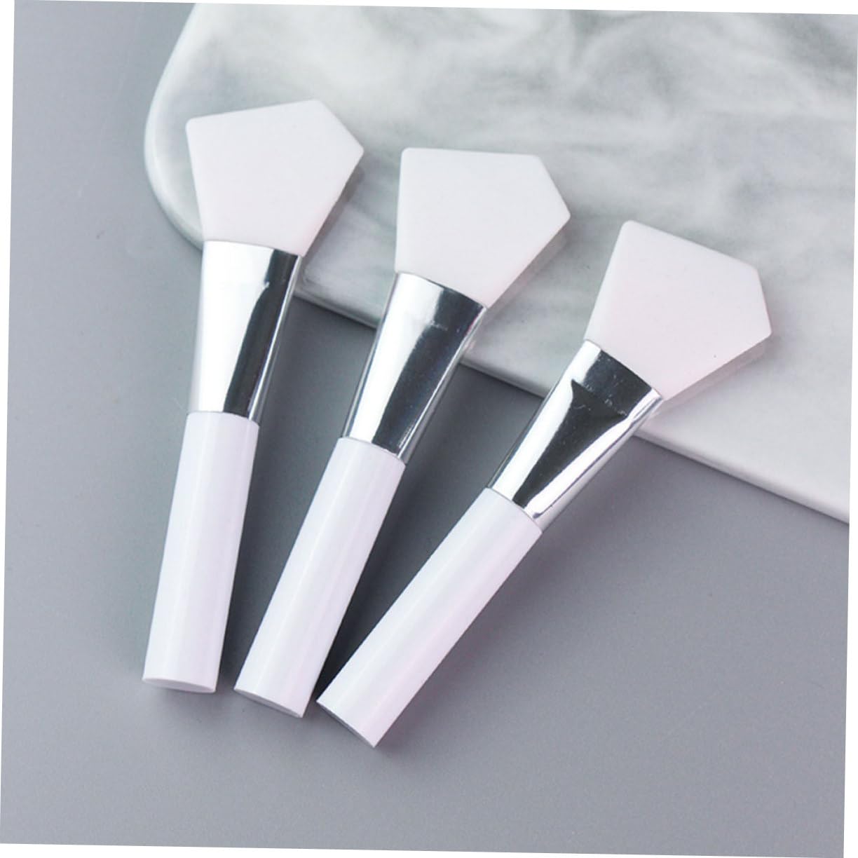 FRCOLOR 24pièces Pinceaux Silicone Pour Masques Faciaux Pour Application De Soins De Peau Crèmes Et Sérums Brosse Facile à Nettoyer Pour Zones Sensibles Yeux Nez