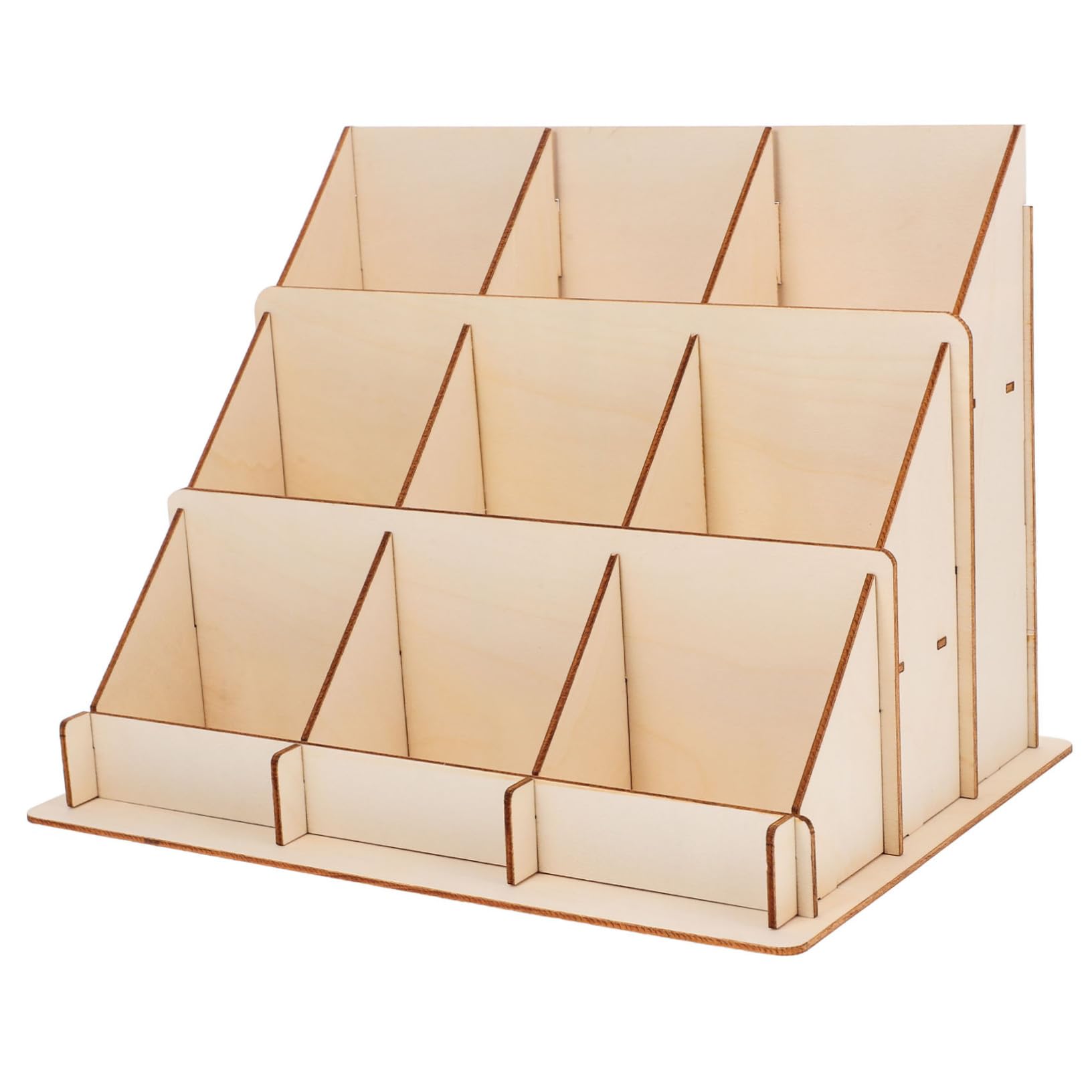 Présentoir de cartes en bois naturel pour sublimer votre bureau de réception
